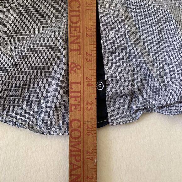 Men Connor Short‎ Sleeve Button Down Geometric Diamond Print Size 2XL Slim - Picture 5 of 8